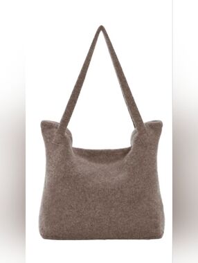 Aya Muse Dusk Cashmere Tote In Taupe.